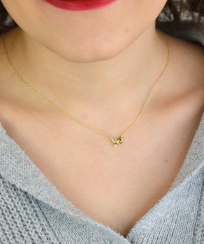 Elegancki naszyjnik damski Nomination Italy z kolekcji Petit Sparkle. Srebro 925 pozłacane 18K złotem, ozdobny motylek z cyrkoniami. Regulowana długość 38–44 cm. Idealny prezent z certyfikatem autentyczności (1).JPG